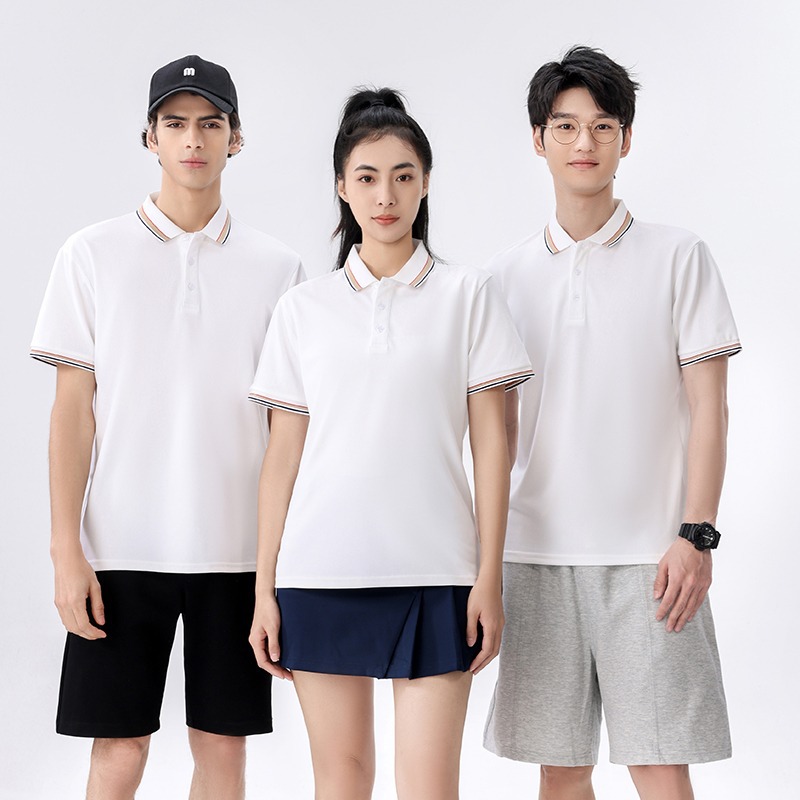 200 g de algodón fino color contraste con la solapa en vivo explosión pesada de verano frío transpirable polo camiseta de manga corta