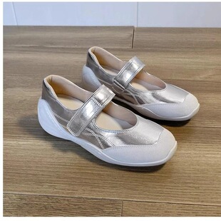 N 32478 Silver Mary Jane Shoes �yɫ������Ь