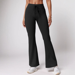 Independent station cross-border 2025 new women's outdoor leisure sports pants micro yoga pants running fitness pants