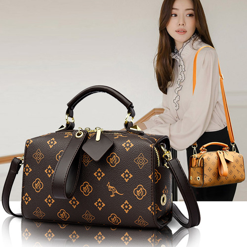 Hand-held women's bag  new summer versatile casual Boston bag Instagram popular fashionable shoulder crossbody bag