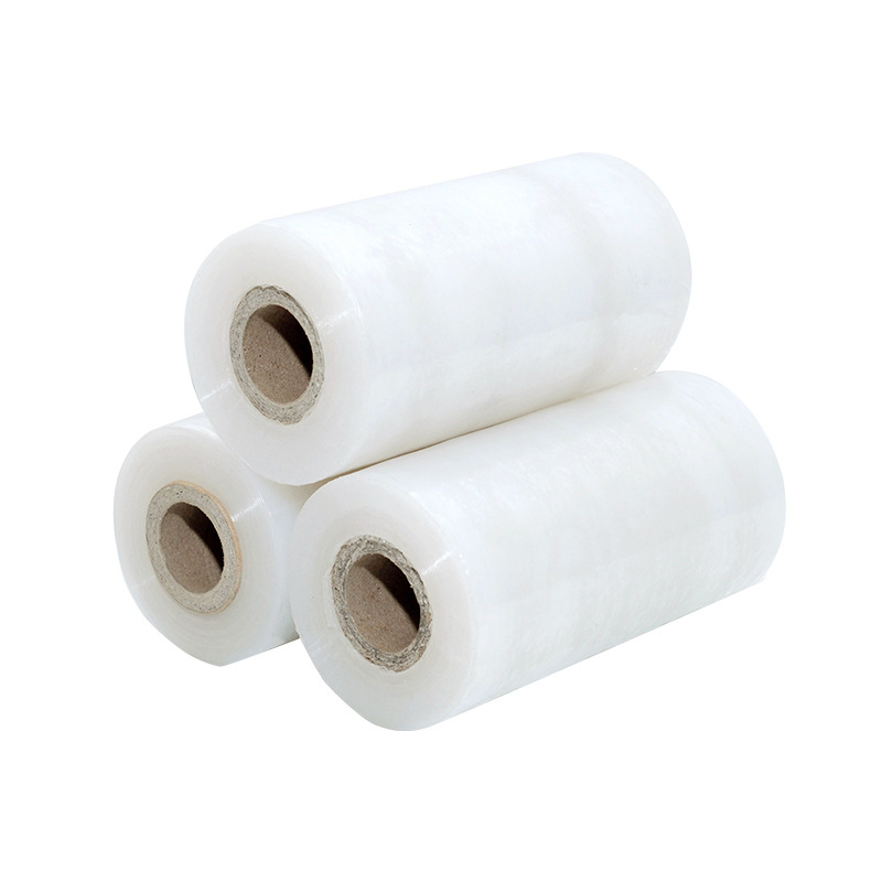 PE rollo pequeño rollo de película estirable película de suministro directo de fábrica recubierto de película impermeable a prueba de polvo una gran cantidad de película de injerto al por mayor