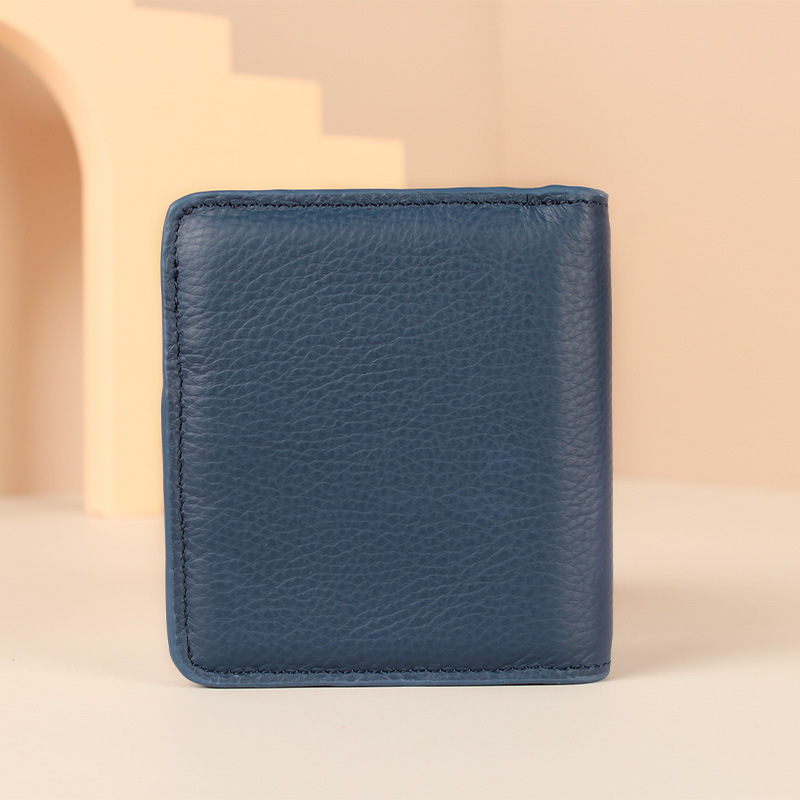 Primera capa de cuero genuino monedero multifuncional anti-robo cepillo pequeña tarjeta de cambio bolsa de gran capacidad de almacenamiento transfronterizo bolso de las mujeres al por mayor