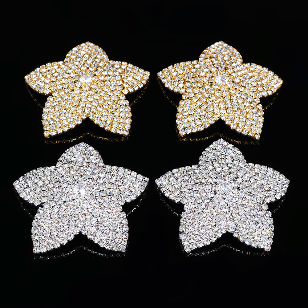 Amazon popular sexy en forma de corazón en el pecho pegatinas europeo y americano discoteca sexy rhinestone pezón Pegatinas en el pecho