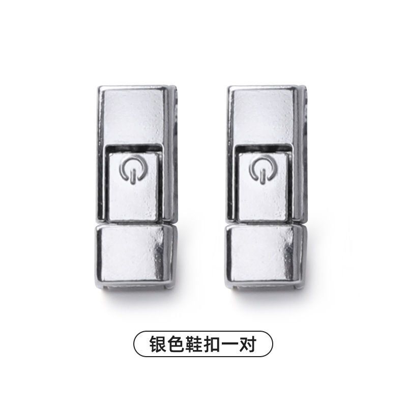 Silver shoes buckle a pair