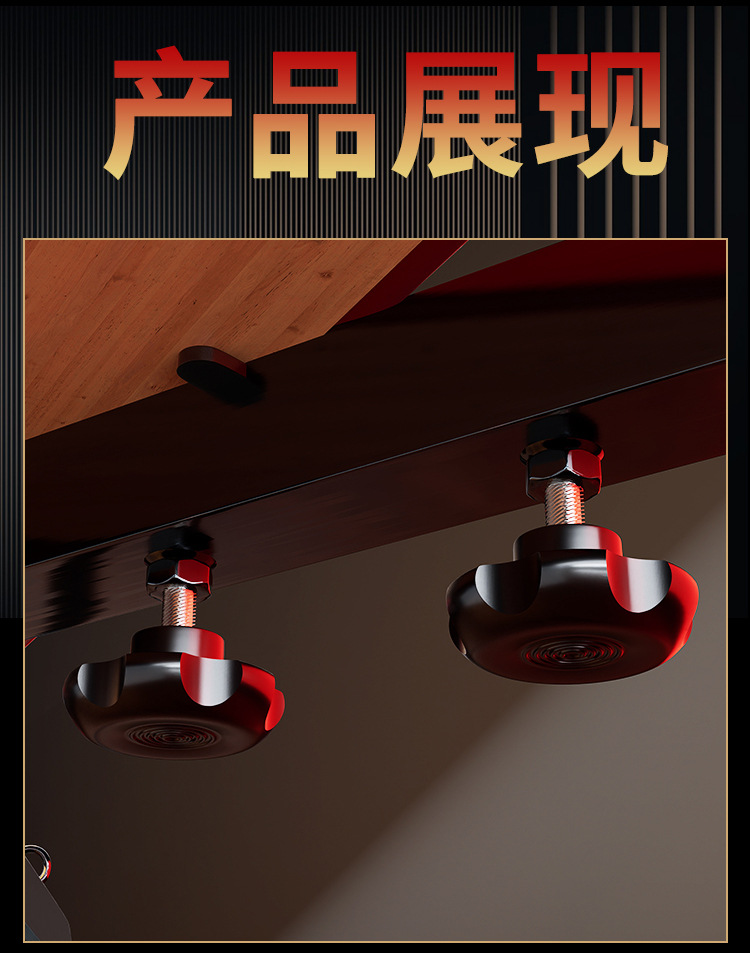 Black Bondage Restraint Furniture Set with Cuffs and Nipple Clamps — detail image 34