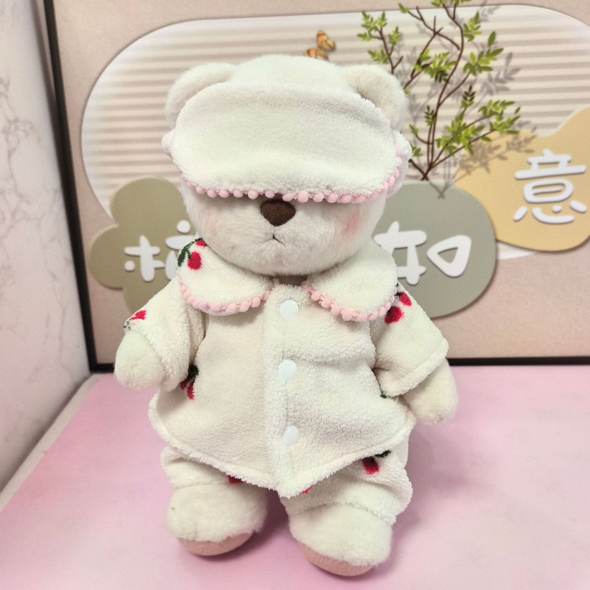 pijama cereja / Fantasia de Urso Lena 30CM