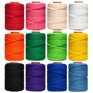 X 86875 Colored Cotton Rope DIY Weaving ��ɫ���K �W���羳��