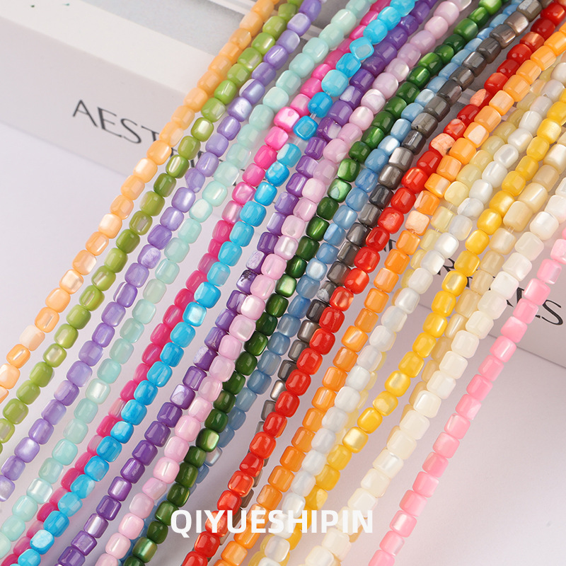 3.5mm Seashell Tridacna Snail Cylinder Shaped Beads DIY Jewelry Accessories Bracelet Beads Semi-Finished Wholesale
