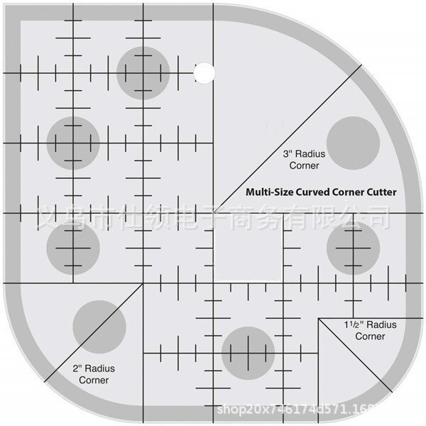 Regla de costura multifuncional regla de patchwork Plantilla de patchwork regla de costura de forma especial regla de corte con herramienta de corte de rueda