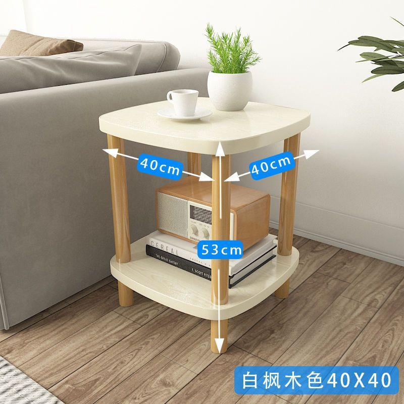 화이트 메이플 [40*40*53] 원목 다리 더블 레이어