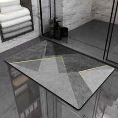 Bathroom floor mat, bathroom absorbent diatom mud soft mat, quick-drying foot mat, toilet door non-slip carpet, toilet mat