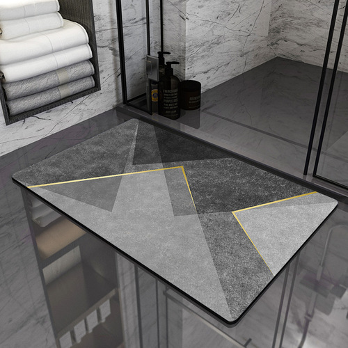 Bathroom floor mat, bathroom absorbent diatom mud soft mat, quick-drying foot mat, toilet door non-slip carpet, toilet mat