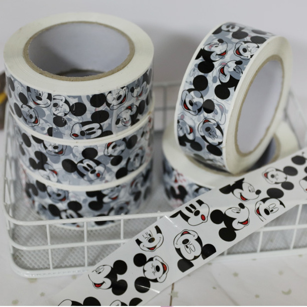 Thankyou cinta adhesiva de embalaje rosa, sello de red, cinta de sellado, cinta de impresión de dibujos animados, fabricante al por mayor