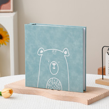 皮革自粘覆膜内页相薄影楼定制diy相册大容量亚马逊热销新品厂家