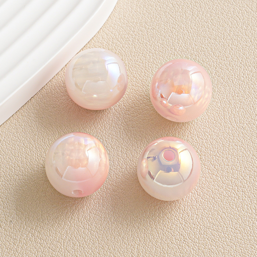 【15-20 piezas】Cuentas redondas coloridas en forma de nube para manualidades, cuentas sueltas para hacer cadenas de teléfono, accesorios para llaveros