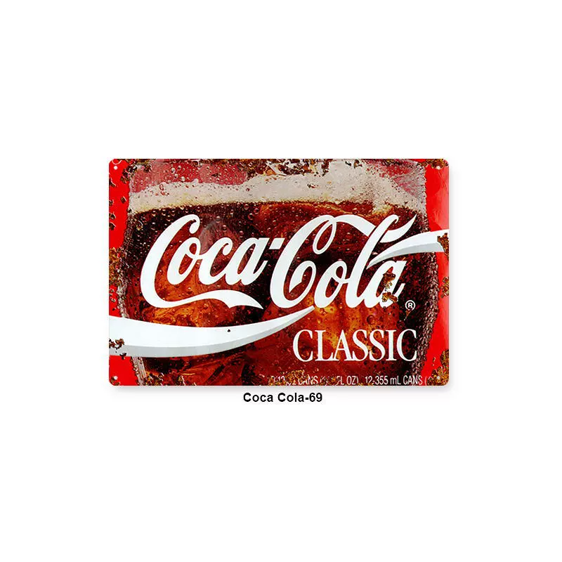 Настенная полка с изображением Coca‑Cola, винтажная поцарапанная металлическая плакат, 20×30 см