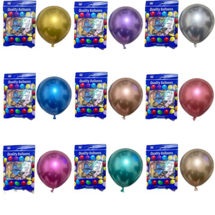Xinrui 10-Inch 1.8g Metallic Balloon Round Wedding Room Layout Night Market Stall Wedding Birthday Balloon