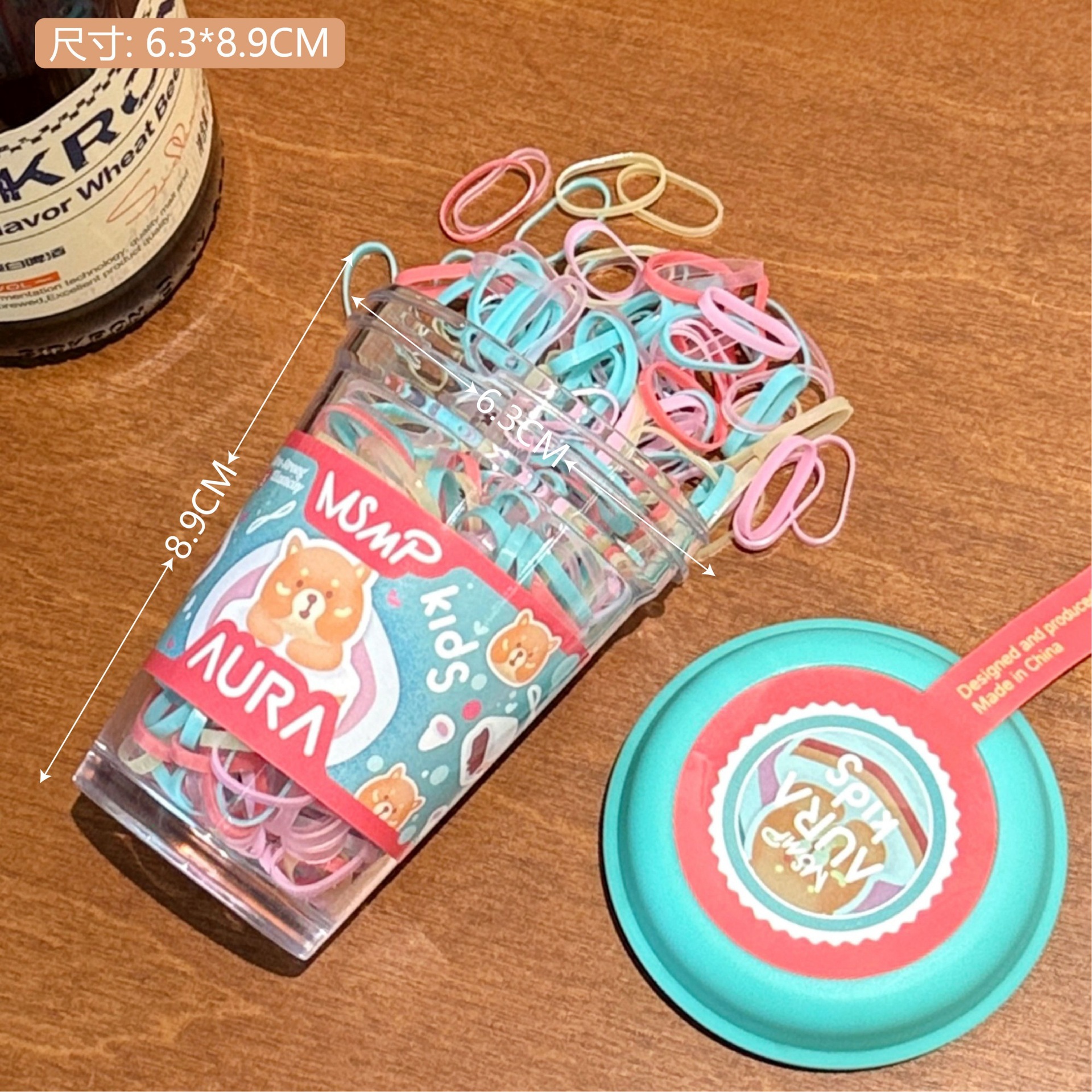 Chica de 100 piezas de color caramelo banda de goma básica banda de pelo cuerda de pelo tocado estilo coreano simple lazo de Pelo elástico cuerda de pelo de moda