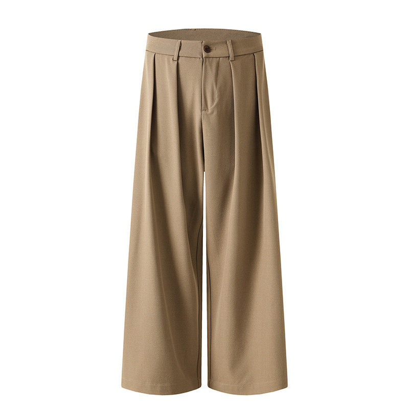 Summer Japanese retro design solid color trousers for leisure
