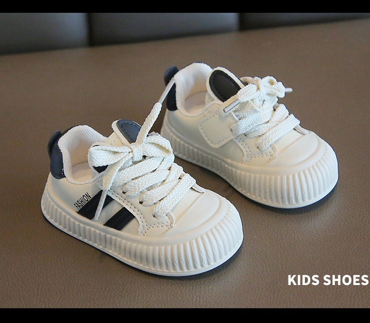 Fréijoer an Hierscht Puppelchersschong mat mëller Sohle, rutschfester Foussgänger, wäiss, virschoulesch Liederuewerfläch fir Kanner_voghion.com