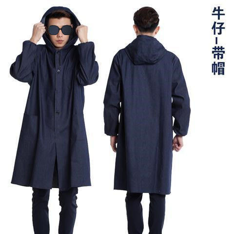 Denim Hooded Overalls Unisex Safety Workwear Dustproof and Stain-resistant Blue Overalls Welding Workwear Denim Safety Overalls