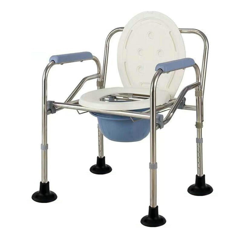 高齢者用トイレチェア、携帯トイレ、折りたたみ式ステンレストイレチェア、家庭用トイレスツール、障害者用入浴椅子|undefined