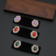 7*10 玻璃三层水滴点钻爪钻手缝饰品配件 DIY服饰辅料发饰配件