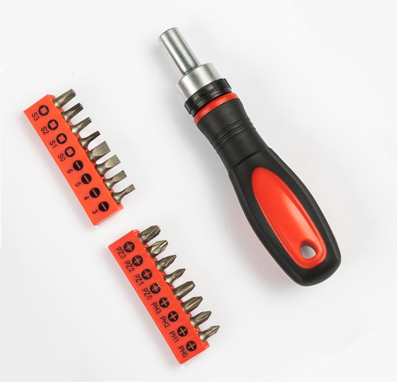厂家直供跨境电钻配件批头套装多功能棘轮柄螺丝刀多用电动耐用