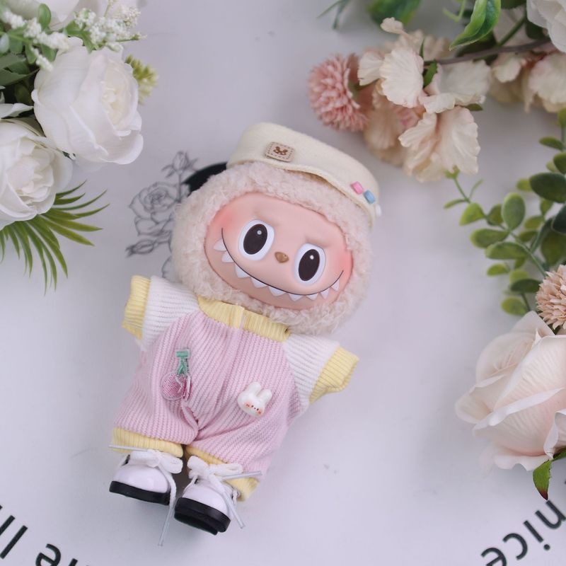 服のみ 17 センチメートルラブブ人形は服を着ることができます LABUBU 着用可能な交換用スポーツとレジャースーツ卸売|undefined