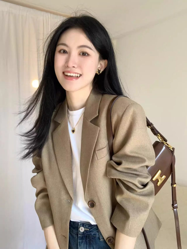 西装外套女2025新款春秋高品质小个子超火宽松休闲西服上衣百搭新|undefined