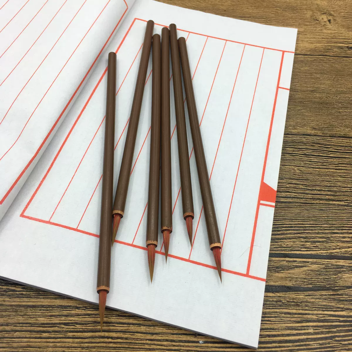 小红毛毛笔蝇头小行狼毫笔国画勾线美术画材瘦金书法学生勾线工笔