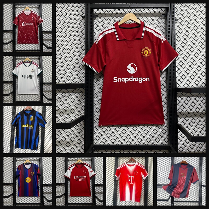 New Thai Version Ac Real Madrid Barcelona Bayern Juventus Inter Milan Manchester United Liverpool Home and Away Special Edition Football Jerseys New Thai Version Ac Real Madrid Barcelona Bayern Juventus Inter Milan Manchester United Liverpool Home and Away Special Edition Football Jerseys