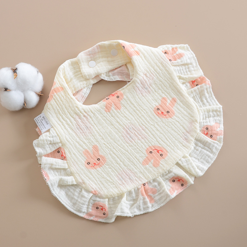 insfeng baby toallas de saliva, algodón puro, gaza de seis capas, delantal en forma de U, toallas anti-vomitación para bebés