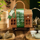 Large dark rattan empty hand basket about 24*14*18cm + fuman dragon boat festival seal + random dragon boat festival ankang tag + a colorful rope