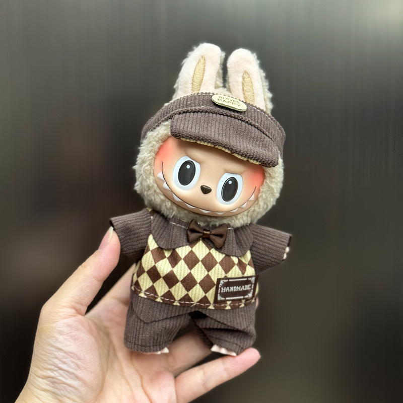 新しいかわいいシュガージェルフェイスラブブドレッシング帽子ペンダントぬいぐるみラブブ人形バッグペンダント|undefined
