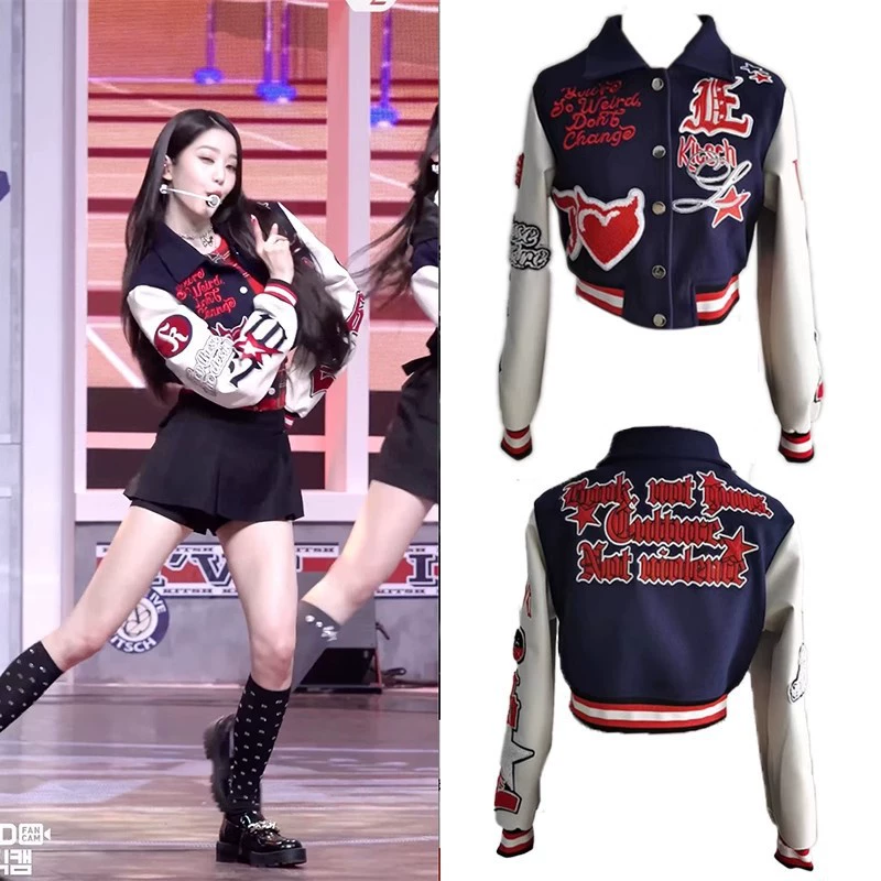 Костюм для выступлений в стиле китч для корейской девчачьей группы Ive, комплект сценической одежды, куртка JAZZ, хип-хоп, весенний новый стиль