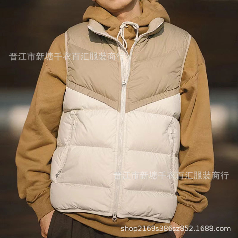 Comercio exterior al por mayor chaleco de algodón hombre otoño invierno chaleco caliente de hombro coreano color de pareja clip de caballo 8184