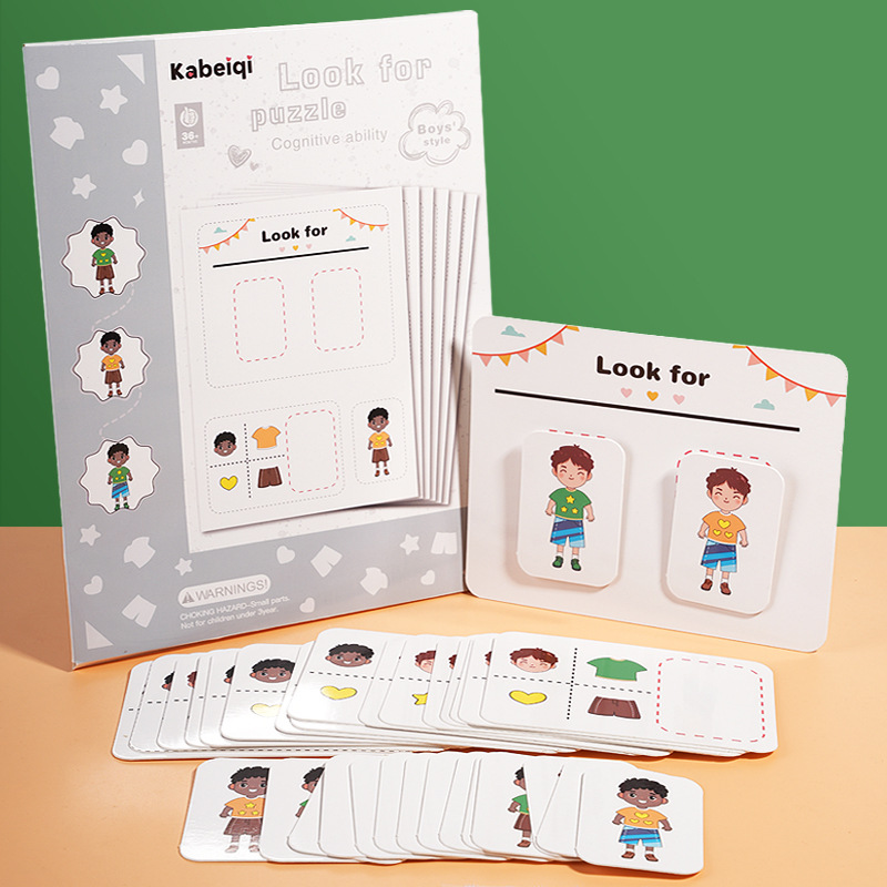 Método de exclusión de pensamiento inverso para encontrar la misma observación entrenamiento de jardín de infantes área de rompecabezas de clases primarias, secundarias y grandes