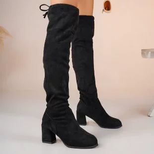 Demi-season elastic high boots, plus size