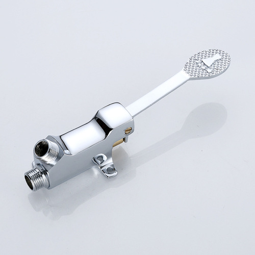 Copper vertical foot-operated basin single cold water faucet hospital laboratory wash basin foot-operated foot-operated faucet