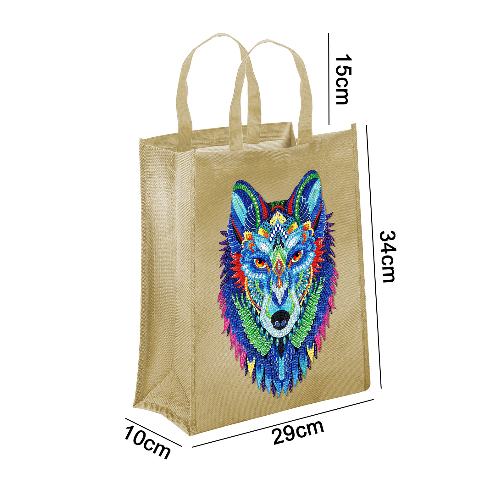 Diamante pintura perimetral DIY pintura caliente bolsa de protección del medio ambiente puntuación de perforación manual bordado cruzado Oxford tela bolsa de mano distribuible