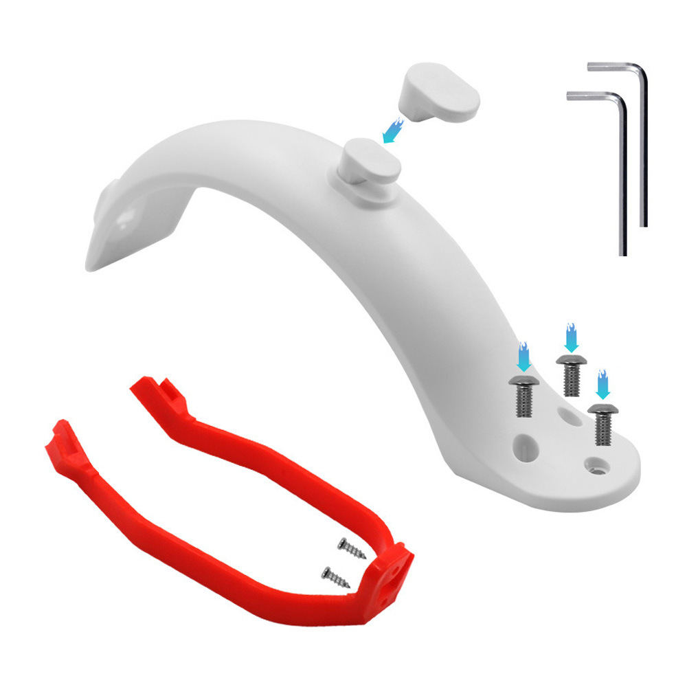 Rear Fender with Folding Hook Bracket Taillight for Xiaomi M365 Pro 1S Electric Scooter