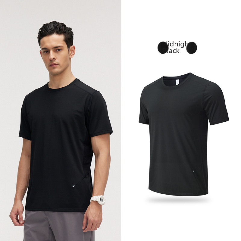 Outdoor Quick-Dry Men's Summer Team Building Short-Sleeve Round Neck Top Wholesale Breathable Elastic Sports Quick-Dry T-Shirt