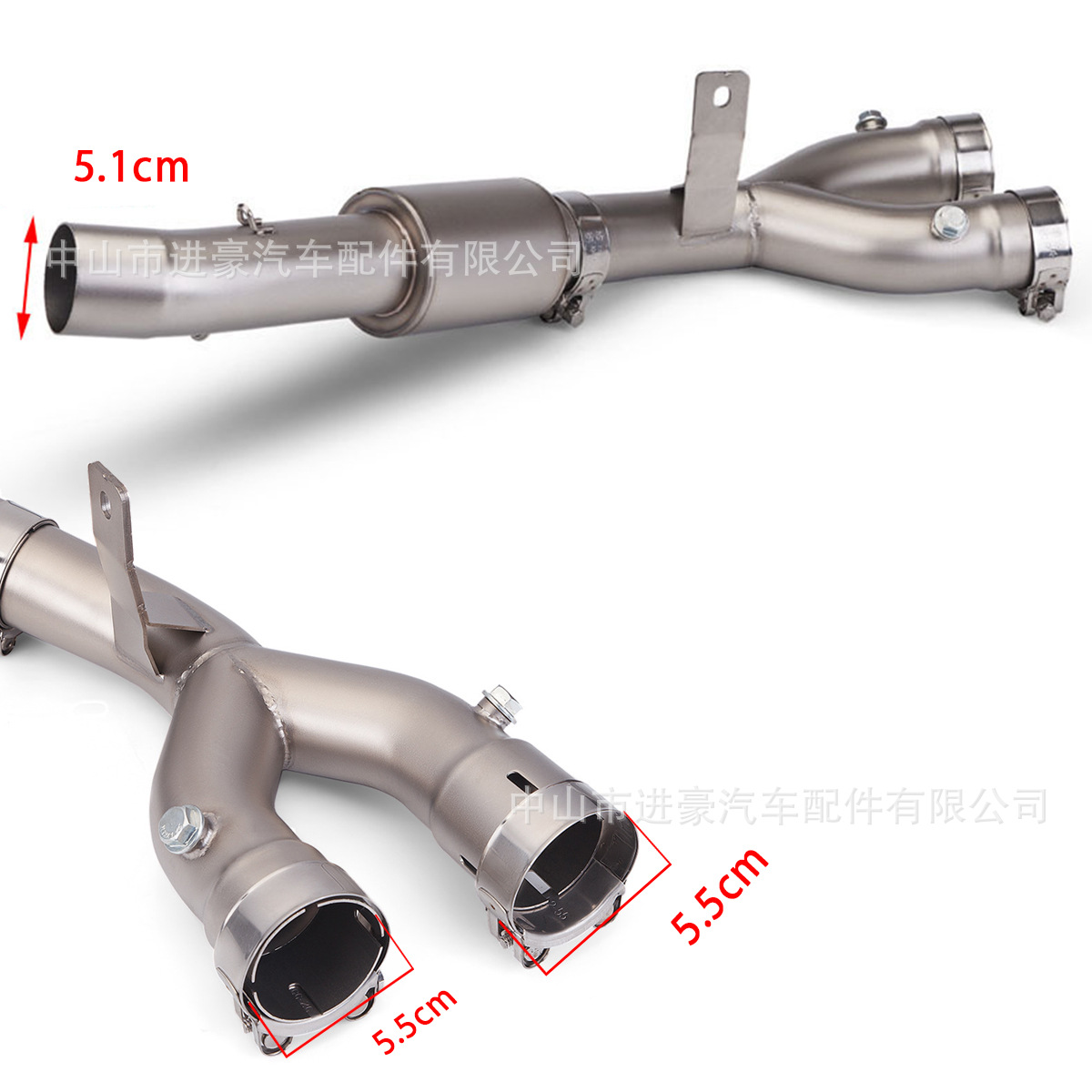Motorcycle Modified Yamaha R1 Mid-Section 15-21/Separate Type - with Back Pressure Drum, Stainless Steel, Factory Direct Sale