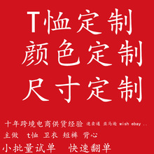 独立站跨境T恤定制外贸批量DIY来图做货定制布料颜色尺寸批发