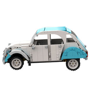 Moc-24284 Bue-White Car Model Construction Toy 760 Particles for Collection