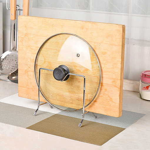 Stainless steel cutting board cutting board rack with pot lid…