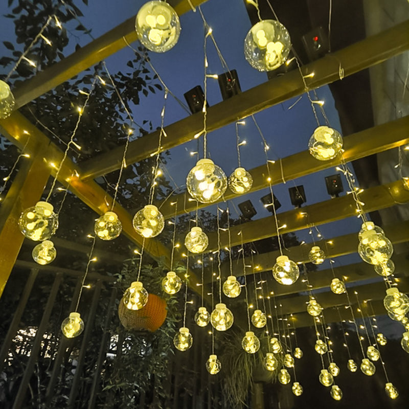 Cross-Border LED wishing ball light string room bedroom curtain decorative light atmosphere sense restaurant starry colored light round light