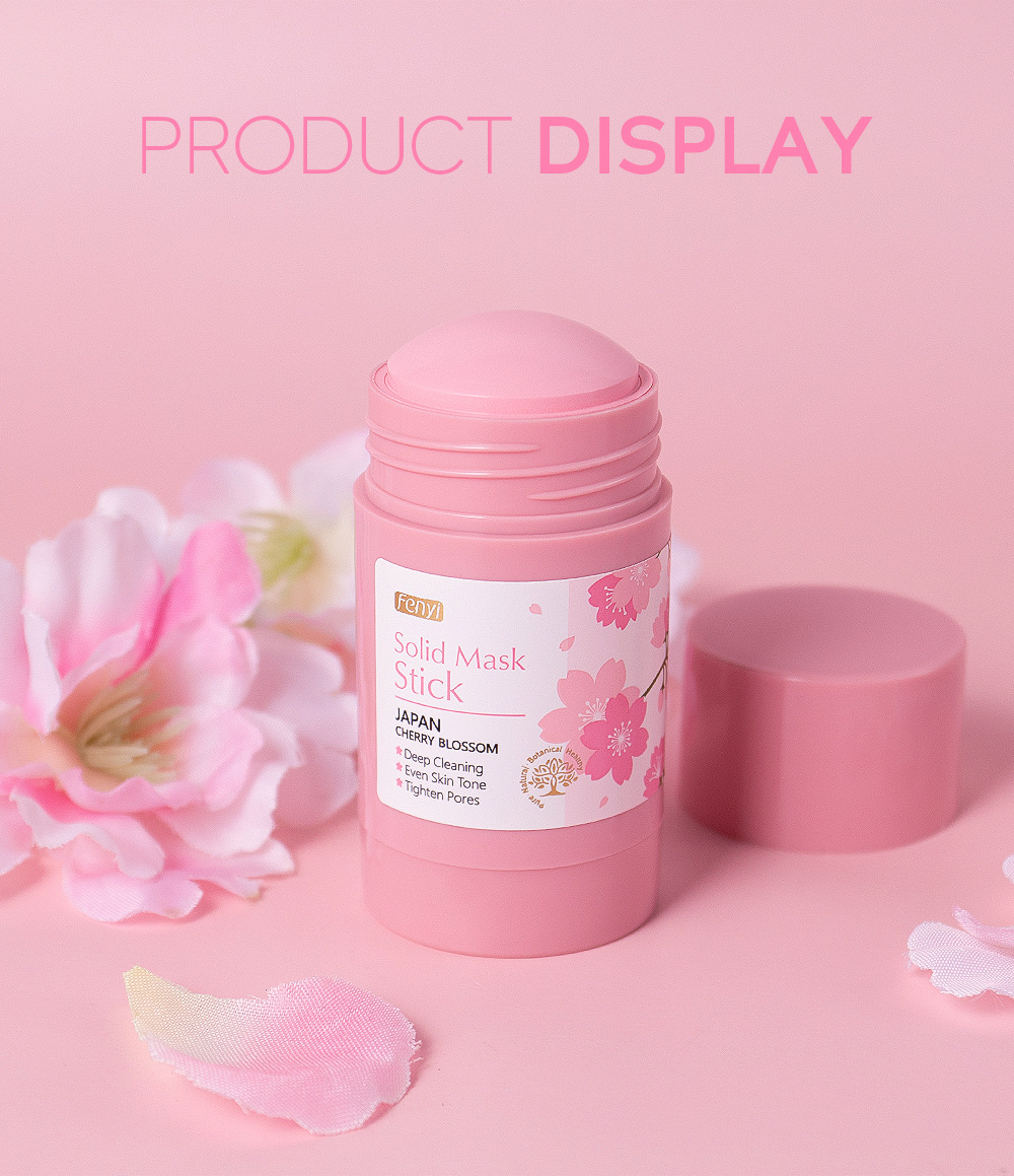 fenyi Cherry Blossom Solid Mask Stick 40g Application mud Mask cleanses pores, hydrates, moisturizes and beautifies the skin cross-border undefined