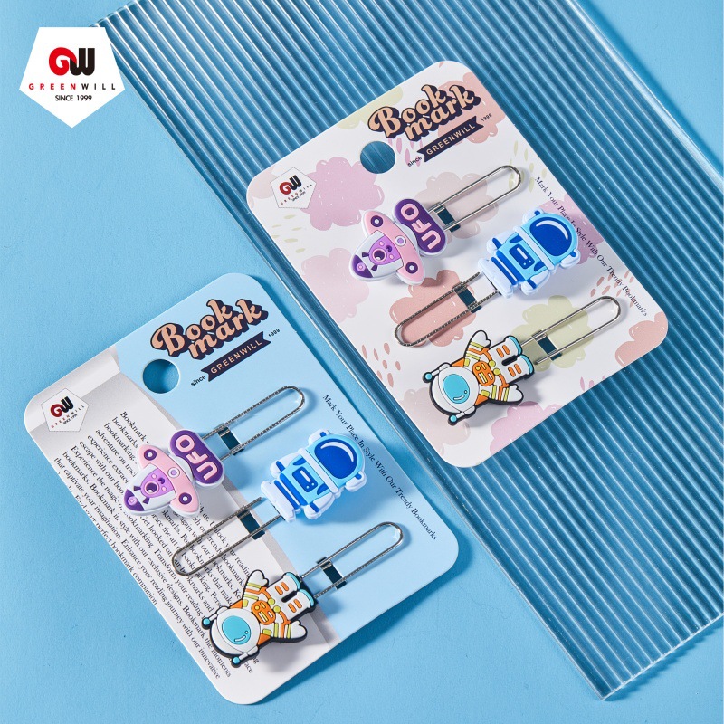 Creativo lindos astronautas clips marcadores dibujos animados muñeca canción pin estudiantes papelería de oficina pequeños regalos al por mayor